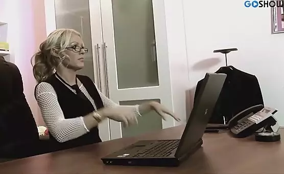 He TongueFucks and Fucks Her in Kinky Office Scenario